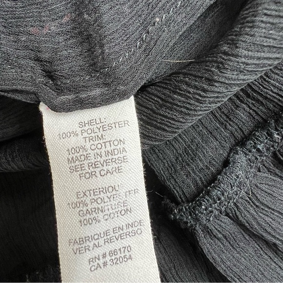 Free People Floral Boho Folk Leather Drawstring Chiffon Mini Dress Size Small - Picture 12 of 13